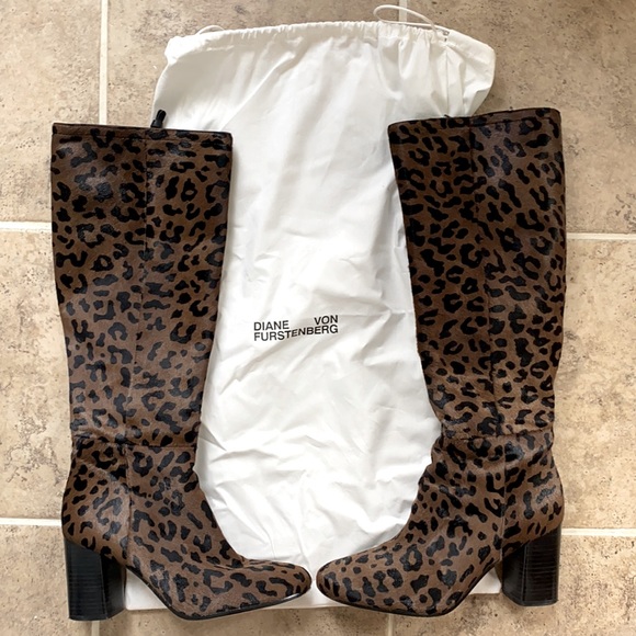 DVF Diane von furstenberg Reese boot Leopard 8 38 - Picture 2 of 9